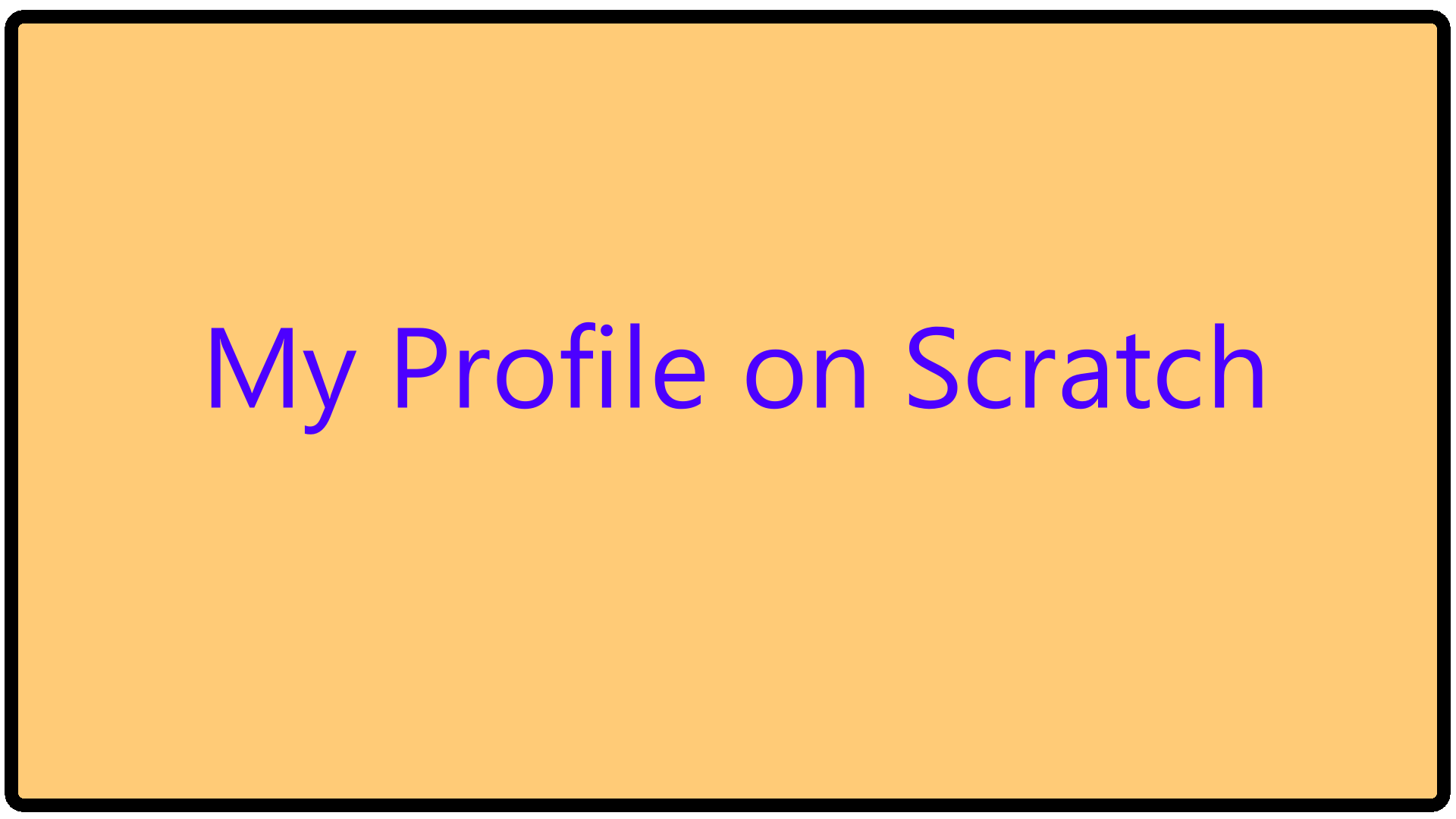 My Scratch profile